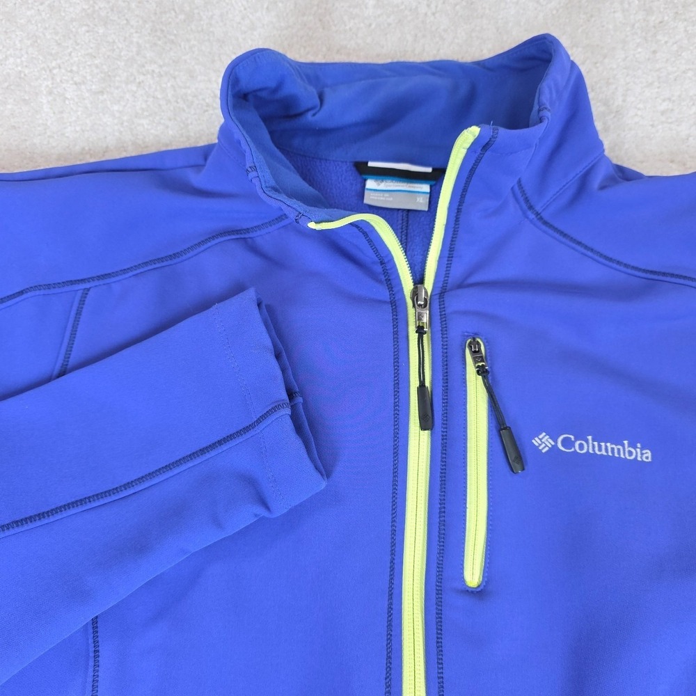 Columbia Sportswear Jacket Womens XL Blue Softshell Full-Zip Long Sleeve Outdoor